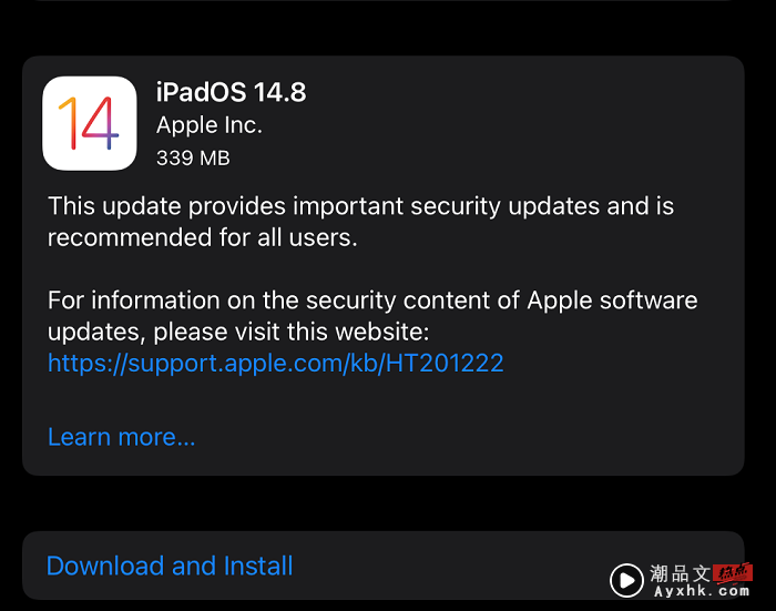 News I iOS 14.8 修复高危险性漏洞！苹果促果粉立马更新！ 更多热点 图1张